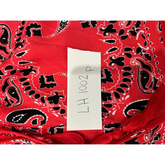 Venus Red Paisley Print Off Shoulder Baby Doll Romper Size M - Picture 6 of 10
